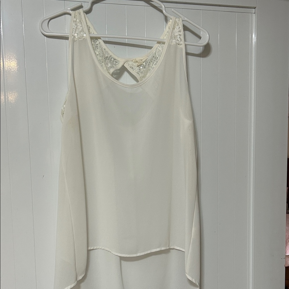 H&M Cream Sleeveless Blouse